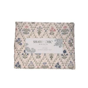 Shabby Chic QUEEN Sheet Set 100% Cotton Vienna Vines botanical floral sheets NEW